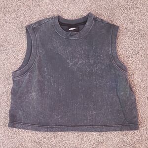Nike Black Crop Tank Top Vintage Look - SIZE L